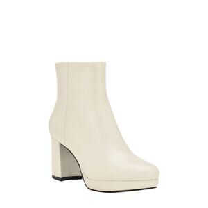 New Calvin Klein Uda Bootie in Ivory Leather Women's Size 10